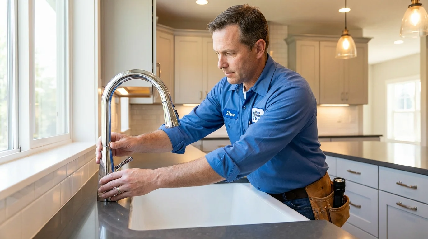 Kitchen faucet installation by Johns Plumbing LLC in Westford