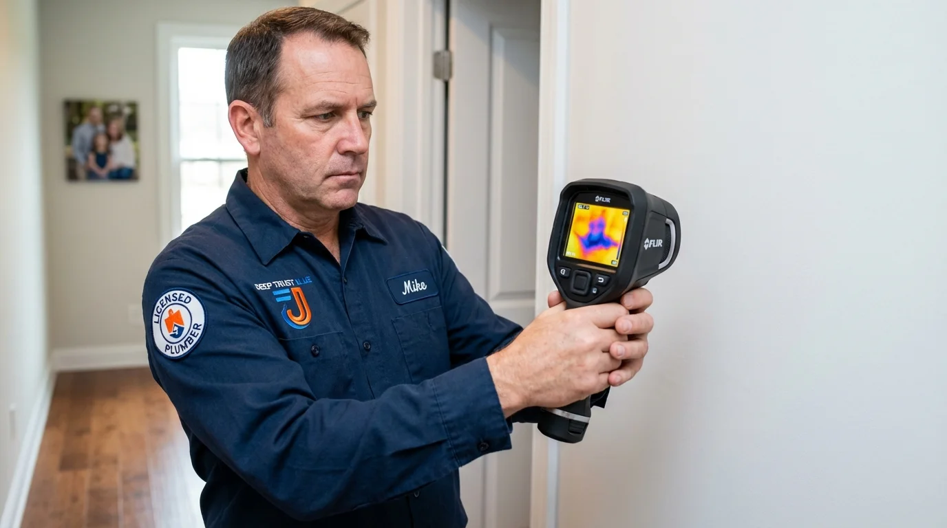 Thermal imaging leak detection by Johns Plumbing LLC in Westford